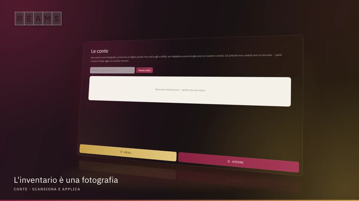 Le conte di magazzino: scansiona e applica